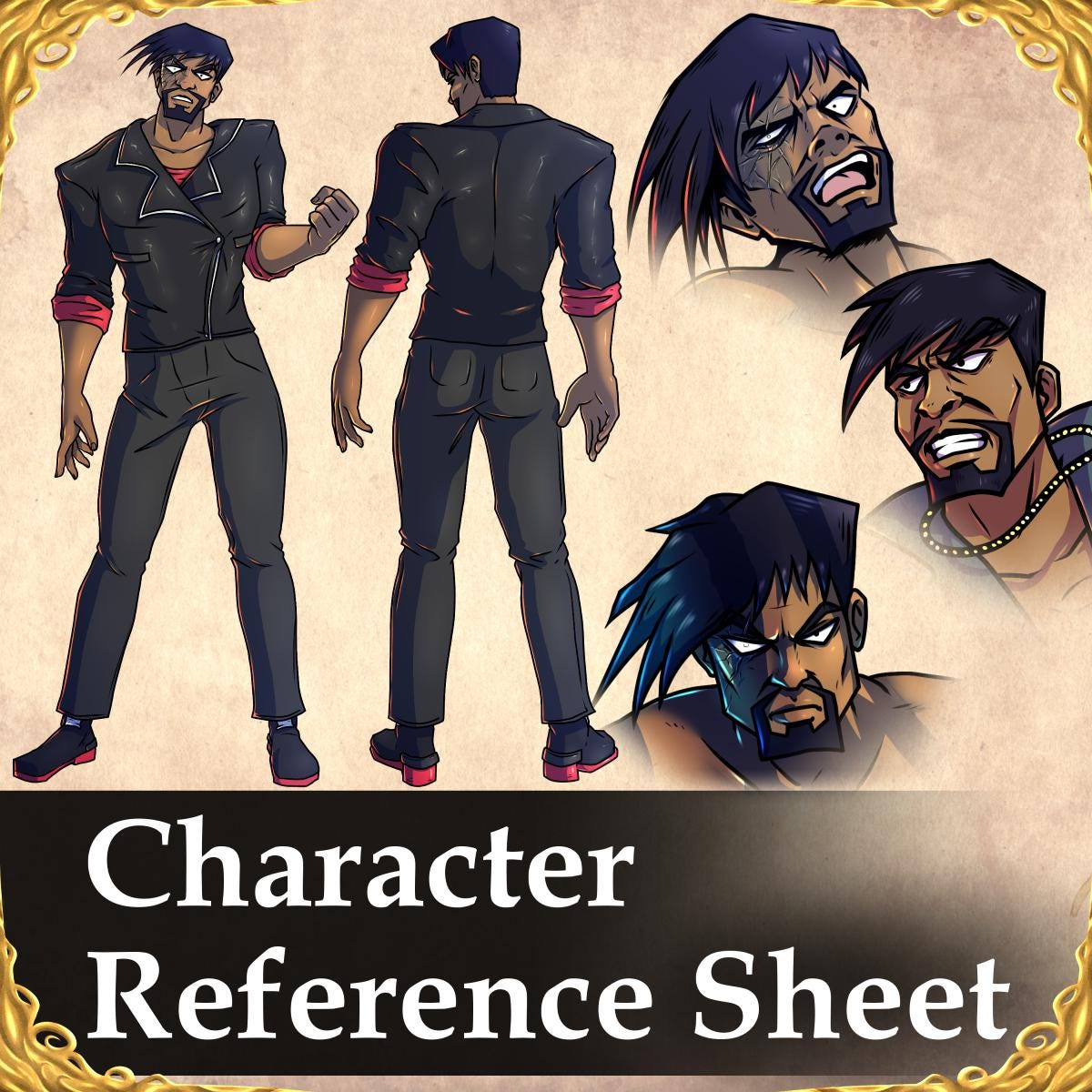 Custom Character Reference Sheet: Original Character Design Ref Page ...