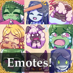 Emotes! | Custom Emoji for Streamers & Discord Servers, Original Character Emoticon, OC Display Picture Digital Art Commission