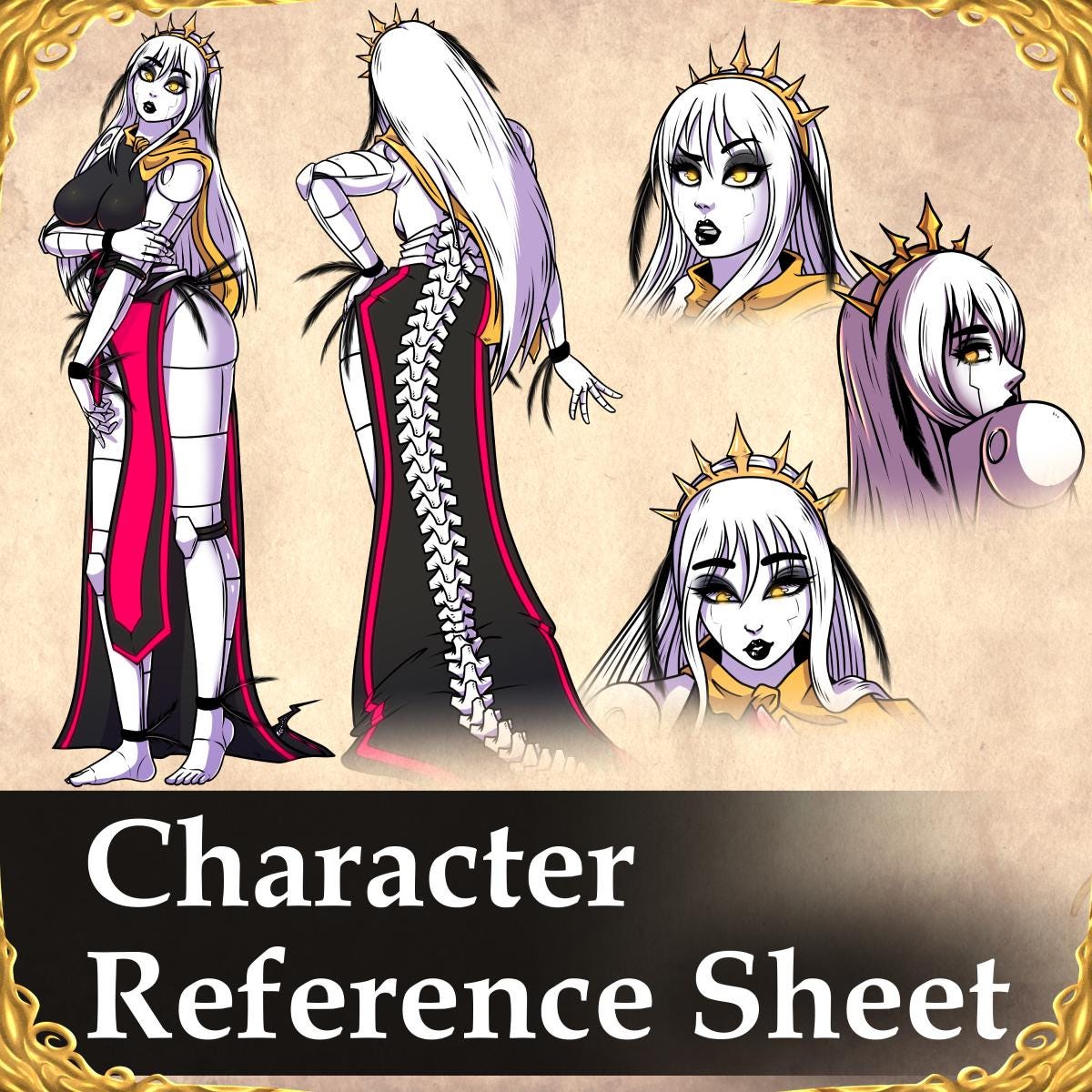 Custom Character Reference Sheet: Original Character Design Ref Page ...