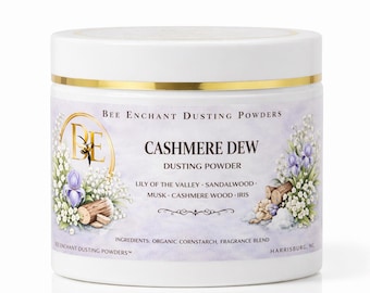 Polvere profumata Cashmere Dew ispirata a Cashmere Mist di Donna Karen