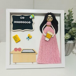 Teacher Macrame Doll Frame