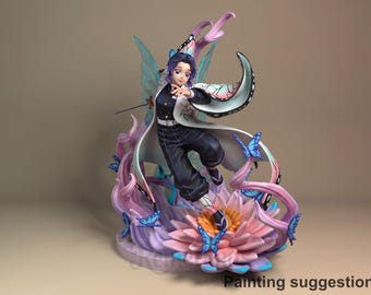 Shinobu Kochou – Oni Hunter Corps – Resin Model Kit by Nomnom Figures – 16K resolutie