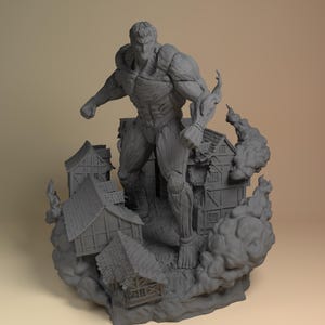 Armored Titan – Attack on Titan – Fullsize Resin Figurine by Nomnom Figures – 29.6 μm resolution