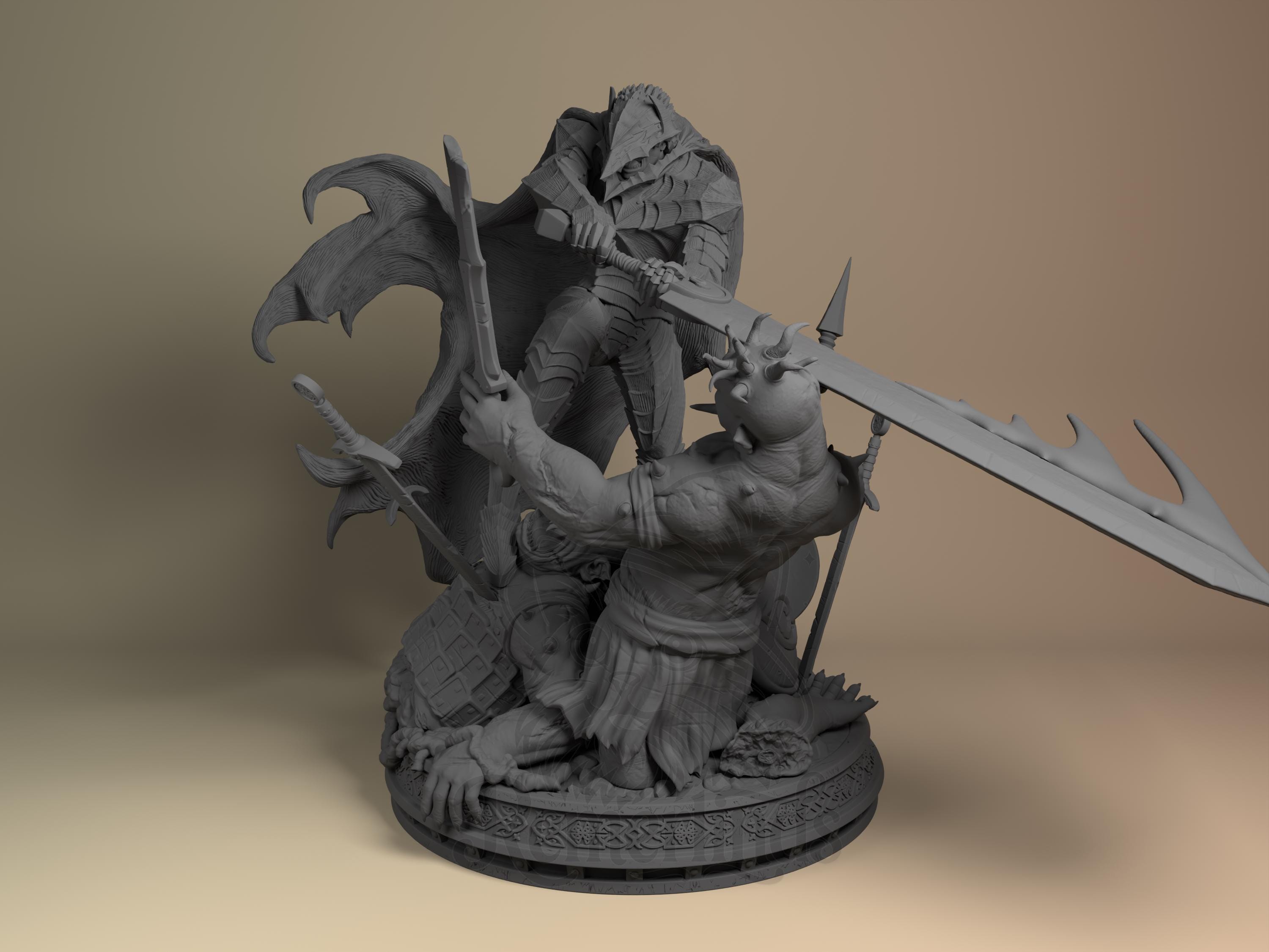 Guts – Berserk – Fullsize Resin Figurine by Nomnom Figures – 29.6 μm resolution