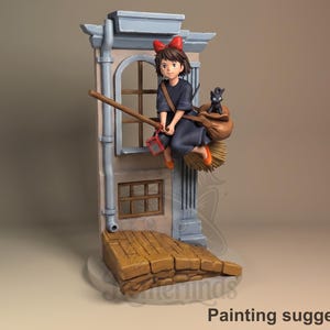 Friendly Young Witch – Witch's Delivery Adventure | 1/10 Resin Garage Kit Figure | Unpainted 3D Print | Nomnom Figures