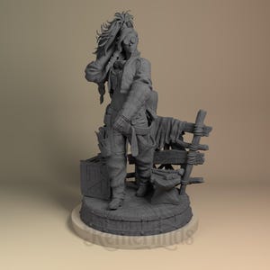 Gemma - Monster Hunter Wilds Figur: High-Detail Modellbausatz aus Resin