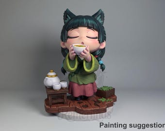 Maomao - Apotekarens dagböcker | Chibi-hartsfigurer | Omålad 3D-utskriven figur | Nomnom-figurer