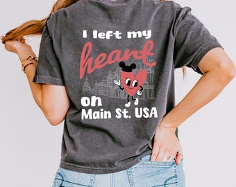 Main Street USA T-Shirt, Komfort Farben Disney Urlaub T-Shirt