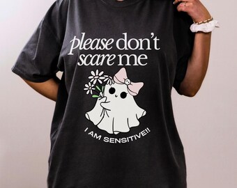 Coquette Ghost T-Shirt, Soft Cotton, Spooky Season Tee