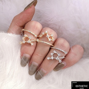 Signe astrologique du zodiaque UpooBaby, bague astrologique personnalisée constellations multiples