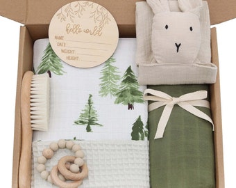 UpooBaby - New Baby Gift Pine Tree Set, New Baby boy gift, New Baby Girl Gift, Newborn gift box, New Baby Gift box, Baby Shower Gift