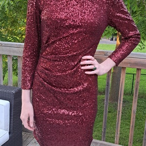 Red Sequined Dress