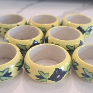 Vintage Ceramic Napkin Rings from Pier 1