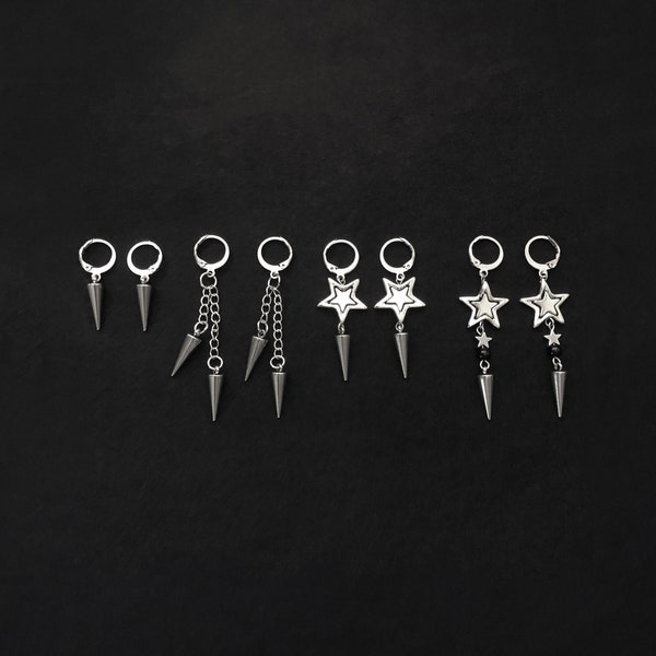 Stainless Steel Spike Earrings | Alternative Jewelry