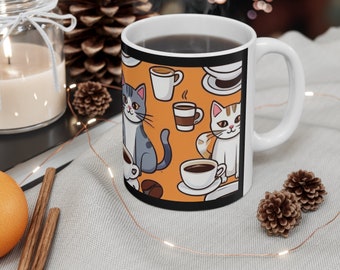 CoffeCats, Ceramic 11oz Mug