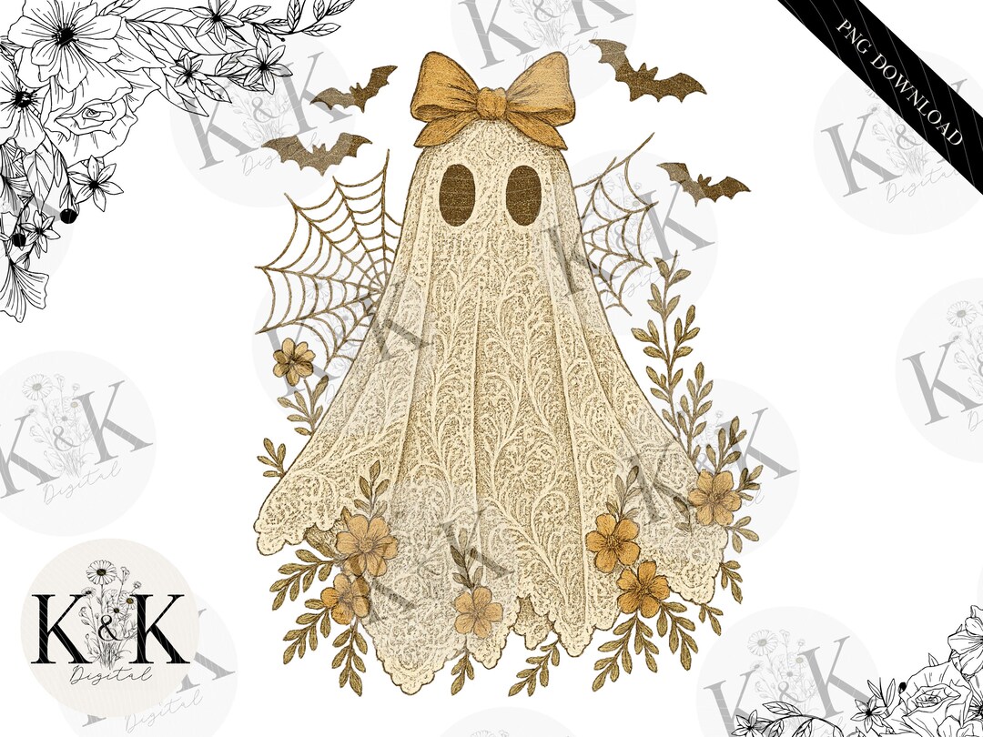 Cute Lace Ghost Png, Boo in Boojee, Halloween Boo Lace Bow Png ...
