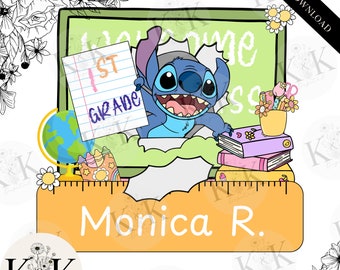Stitch school set PNG, Trendy School Shirt Png, Digital, First Day Of School PNG, Stitch Shirt Png, Stitch Png Design, School Sublimation,