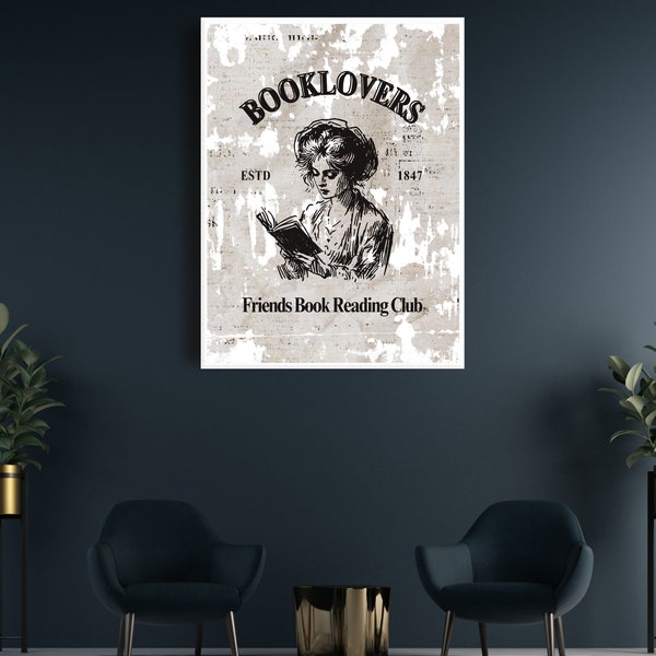 Vintage Booklovers Printable | Digital Print | Avid Reader | Booktok, Digital Downloadable Print | Bookstagram | Bookish