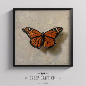 Monarch Butterfly | Romantic Art | Moody Art | Printable | Dark Academia | Macabre Wall Art | Gothic Home Decor Aesthetic | Pretty Art