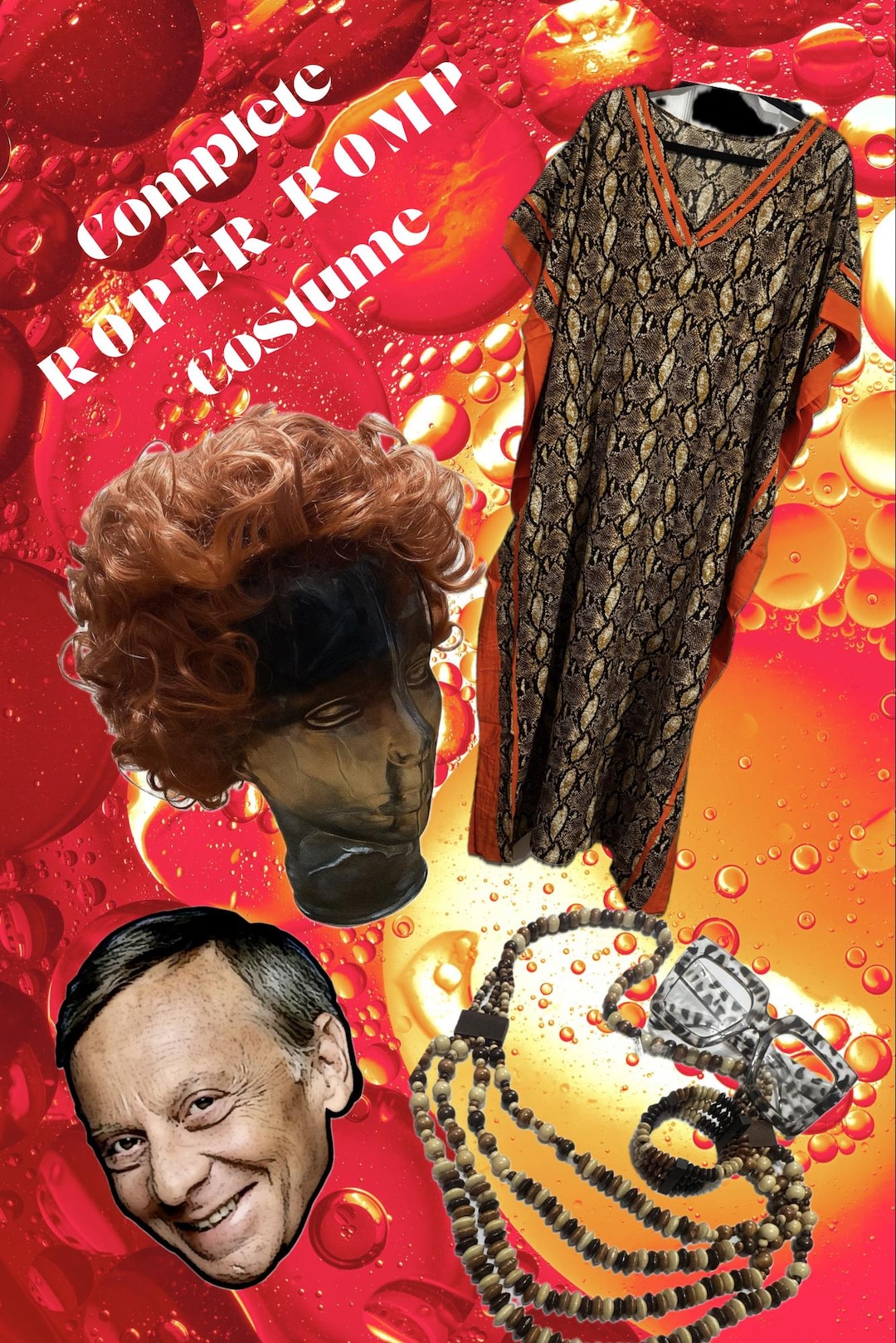 Helen Roper Romp For Men Helen Roper Plus Size Costume, Animal Print Kaftan, Wig, Jewelry ...
