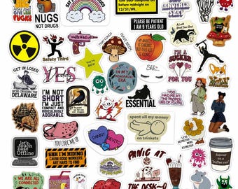 Sticker Collection 40+ stickers lot variety mixed miscellaneous (L)