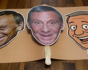 3 Stanley Roper Romp Masks - free shipping photobooth prop Photo Booth