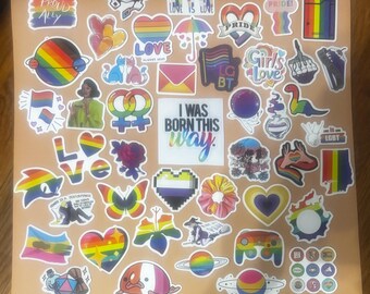 Pride Stickers Collection 45+ sticker lot LGBT+ (P3)