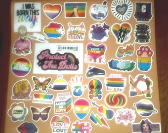 Pride Stickers Collection 45+ sticker lot LGBT+ (P)