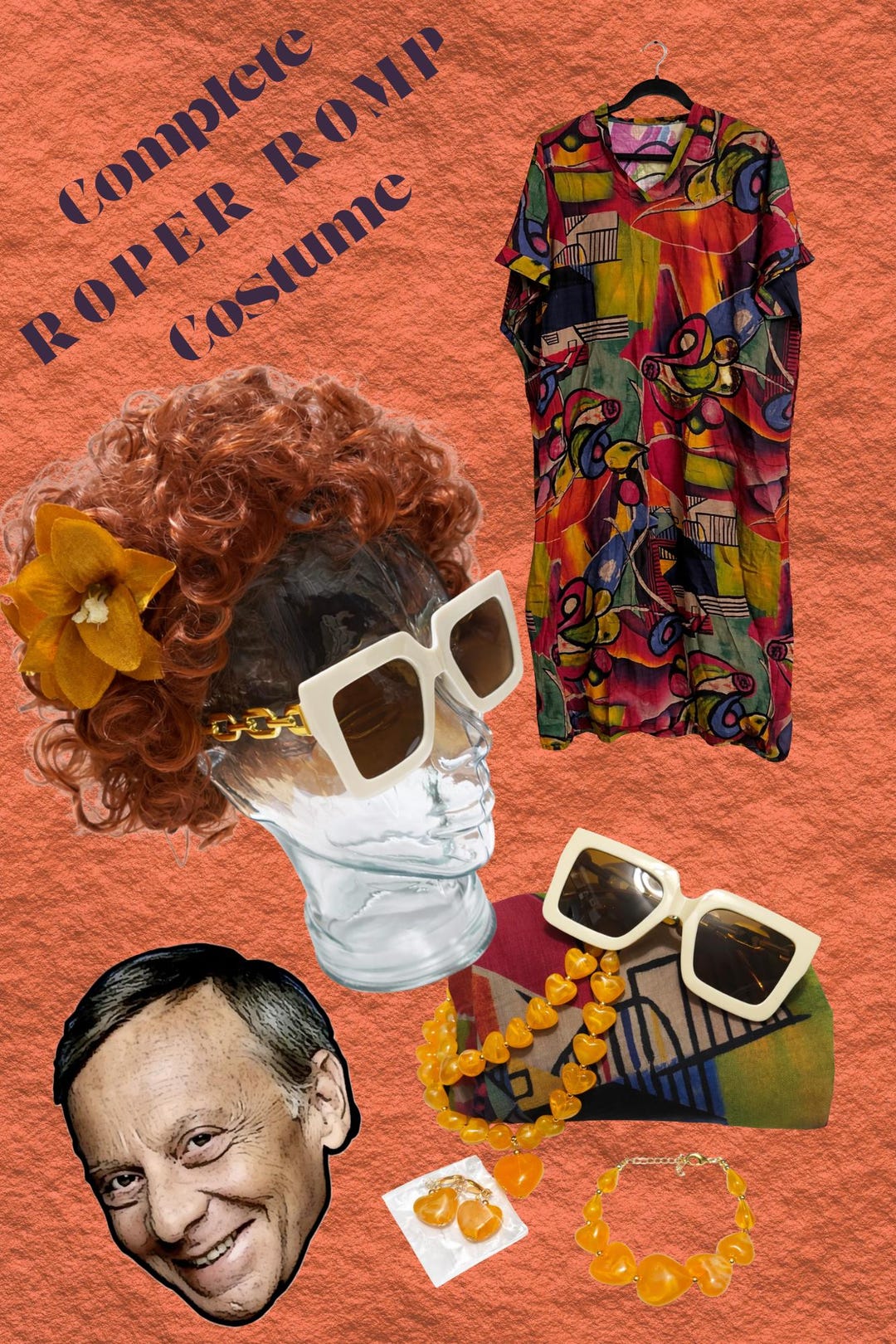 Helen Roper Romp For Men Helen Roper Costume, Kaftan With Pockets, Wig, Jewelry Caftan Romp - Etsy