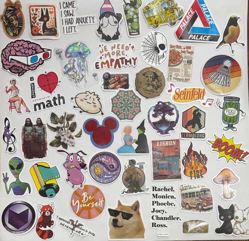 Sticker Collection 45+ Stickers Lot Variety Mixed Miscellaneous (I) - Etsy