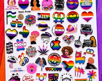 Pride Stickers Collection 50 sticker lot LGBT+ (P2)