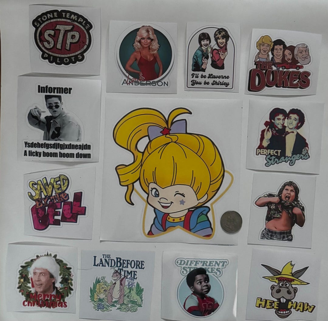 GIANT Gen-x Stickers Collection 110+ Sticker Lot Pop Culture Movies ...