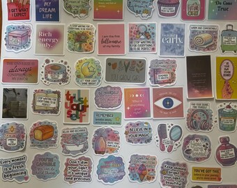 Vision Board Inspirational Sticker Collection 45+stickers lot positive thinking variety mixed motivational (VB2)