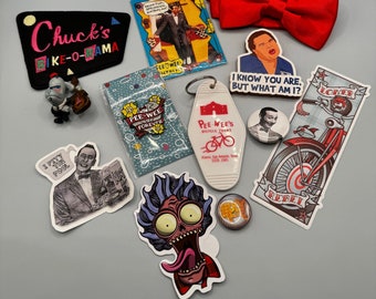 Pee-wee Herman Fan Themed Mystery Gift Box - Peewee Pee wee Playhouse merch Big Adventure present Paul Reubens
