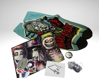 Tim Burton Gift Bag -  Present - Jack Skeleton Sally Nightmare Before Christmas Mars Attacks Corpse Bride