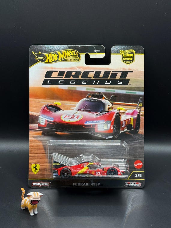 Hot Wheels Premium Circuit Legends Ferrari 499P - Etsy