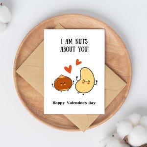 Bonito "Eu sou louco por você" Cartão de feliz dia dos namorados - Presentes para ela - Download digital/para impressão