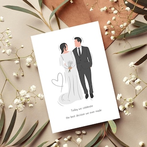 Lieve trouwkaart - 'The Best Decision We Ever Made' - afdrukbaar