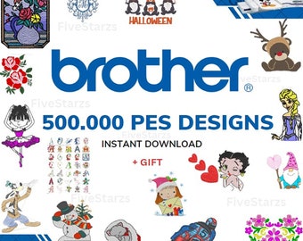 Verzameling borduurontwerpen Brother Machine Download - meer dan 500.000 borduurbestanden in PES.