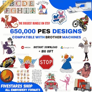 Massive Embroidery Design Collection for Brother Machines – 650,000+ PES Files Compatible with Babylock & Deco Embroidery Machines.