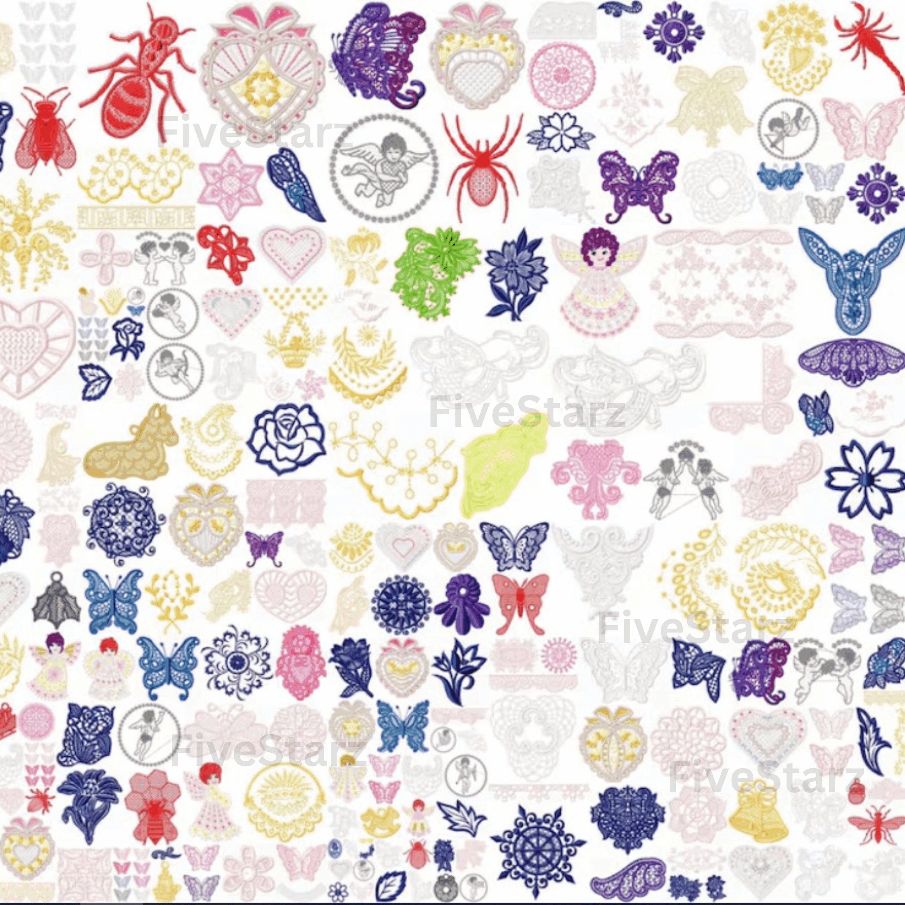 3000 Lace Embroidery Designs – PES Format, Machine Embroidery (instant ...