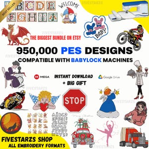 Embroidery Designs Collection for Baby Lock Machine  - over 950,000 embroidery files in PES format.