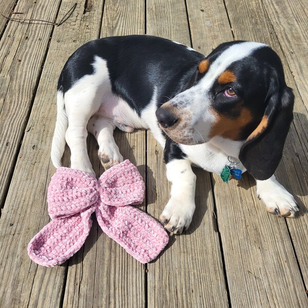 Velvet sailor style dog bowtie, saliors tie, dressy bowtie, formal dog tie, crochet, neck tie