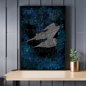 The Mandalorian Razor Crest, Star Wars Print (DIGITAL FILE ONLY)