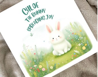 Livre personnalisé pour enfants Bunny Joy - Histoire personnalisée avec nom - Cadeau unique pour enfants - Cadeaux personnalisés pour enfants - Livre personnalisé pour l'heure du coucher