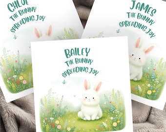 Livre personnalisé pour enfants Bunny Joy - Histoire personnalisée avec nom - Cadeau unique pour enfants - Cadeaux personnalisés pour enfants - Livre personnalisé pour l'heure du coucher