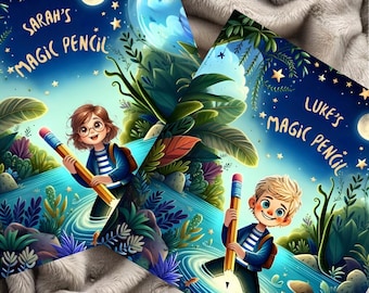 Livre pour enfants personnalisé : crayon magique - histoire d'aventures personnalisée avec nom et illustration - cadeau unique - cadeaux personnalisés pour enfants