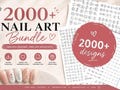 2000+ Nail Art Bundle, Nail Practice Sheets, Nail Decals & Stickers, Nail Art Templates, Digital Download product logo