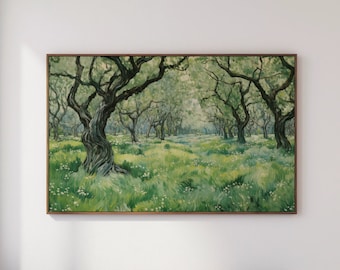 Arte para TV Samsung Frame inspirada na Floresta Esmeralda de Van Gogh