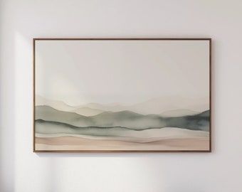 Minimalist Earth Watercolor Samsung Frame TV Art